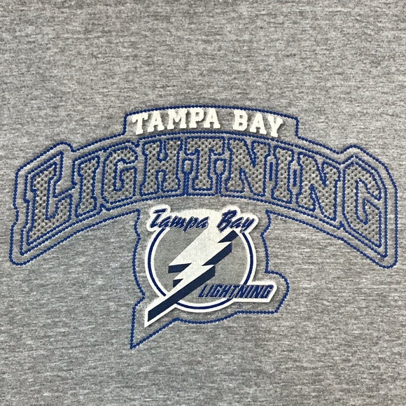Lee Sports NHL Tampa Bay Lightning Men’s Hockey Sports Team Gray T-Shirt Size XL - Picture 3 of 7